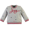 Joy & All-Over Stars Print Crew Neck Sweatshirt, Light Grey - Sweatshirts - 1 - thumbnail