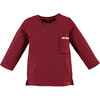 Striped Long Sleeve Tee Shirt, Cayenne - T-Shirts - 1 - thumbnail