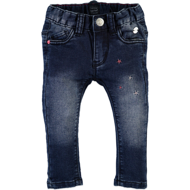 Dark Toned Denim Pants, Blue