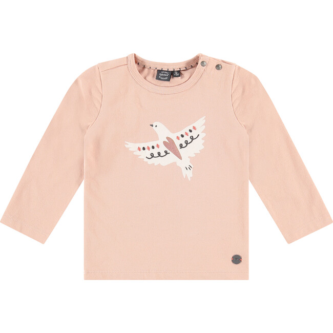 Bird Long Sleeved Tee, Faded Salmon