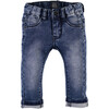 Jogger-Style Denim Pants, Smokey Blue - Jeans - 1 - thumbnail