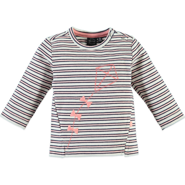 Kite Stripe Long Sleeve Tee, Crème