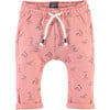 All-Over Playground Print Drawstring Sweatpants, Peach - Sweatpants - 1 - thumbnail