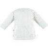 Nature Theme Print Long Sleeve Tee Shirt, White Cream - T-Shirts - 2