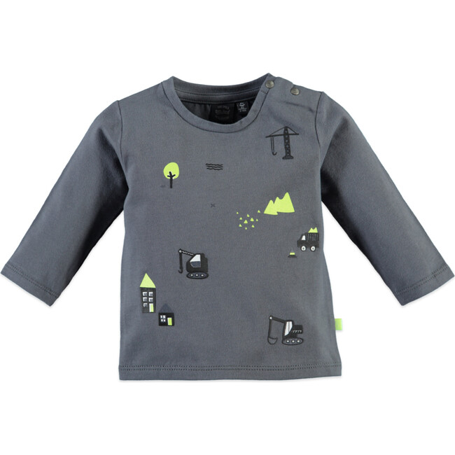 Little Houses Long Sleeve Tee, Concrete