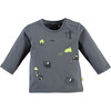 Little Houses Long Sleeve Tee, Concrete - T-Shirts - 1 - thumbnail