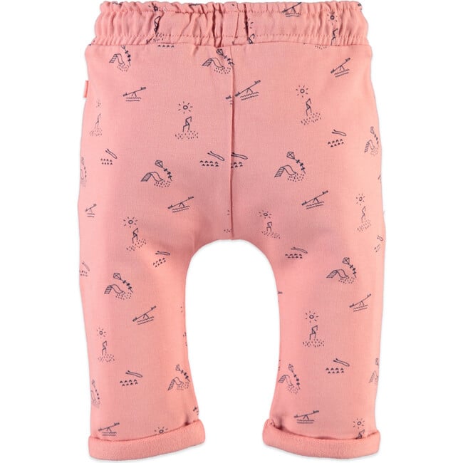 All-Over Playground Print Drawstring Sweatpants, Peach - Sweatpants - 2