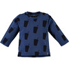 Long Sleeve Tee, Navy Soda Cup - T-Shirts - 1 - thumbnail