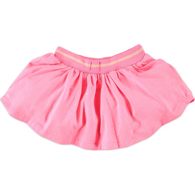 Striped Elastic Waistband Skirt, Neon Pink - Skirts - 2