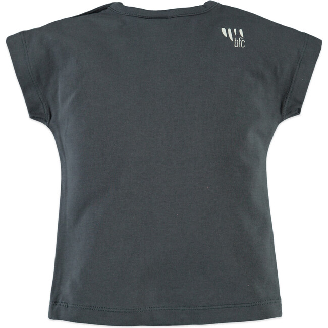 Elephant Lion Giraffe Print Tee Shirt, Grey - T-Shirts - 2