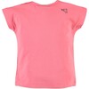 Monochromatic Elephant Lion Giraffe Print Tee Shirt, Coral Pink - T-Shirts - 2