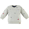 All-Over Sea Lifesavers Crew Neck Pullover Sweatshirt, Cool Grey - Sweatshirts - 1 - thumbnail