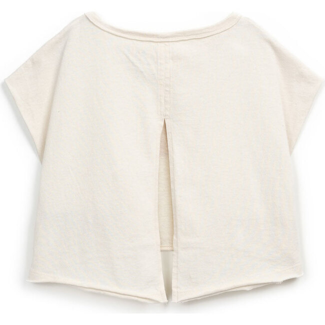 Lucky Charm Clam Print Crop Top, Cream