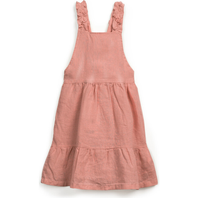 Sleeveless Ruffle Strap Tired Dress, Salmon