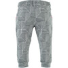 Abstract Geometric Print Drawstring Waistband Joggers, Grey - Sweatpants - 2