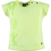 Monochromatic Elephant Lion Giraffe Print Tee Shirt, Neon Yellow - T-Shirts - 1 - thumbnail