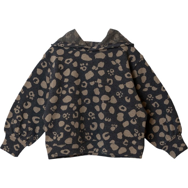Printed Hoodie, Black and Brown
