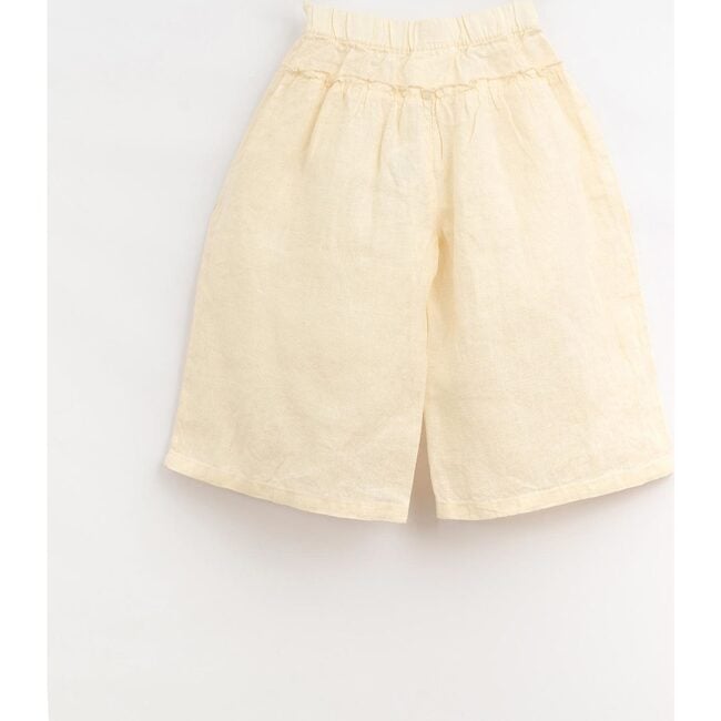 Drawstring Waist Ruffle Pants, Cream - Pants - 2