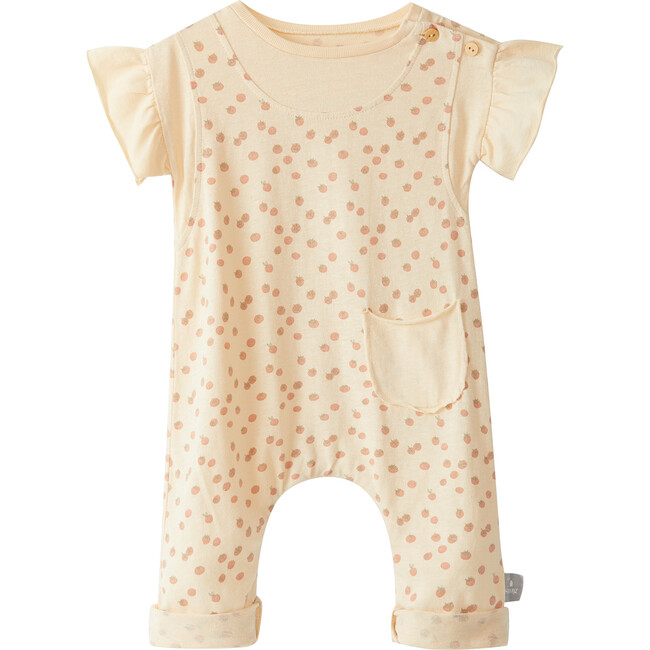 Tomato All Over Print  Romper, Yellow
