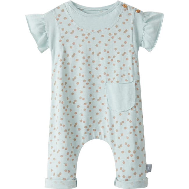 Tomato All Over Print  Romper, Blue