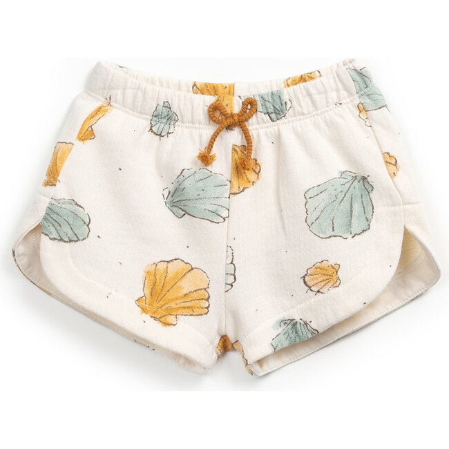 All-Over Clam Print Sweatshorts, Multicolors