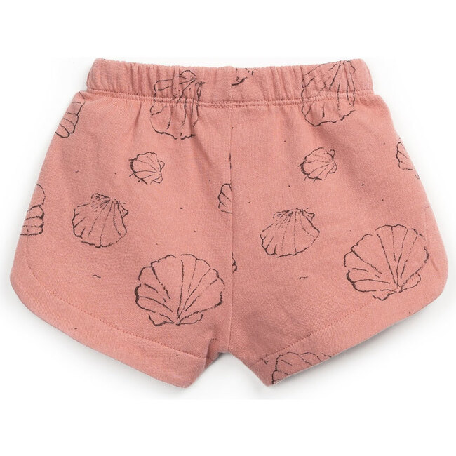All-Over Clam Print Sweatshorts, Pink