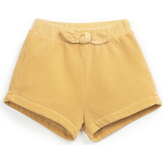 Bow Waistband Sweatshort, Mustard