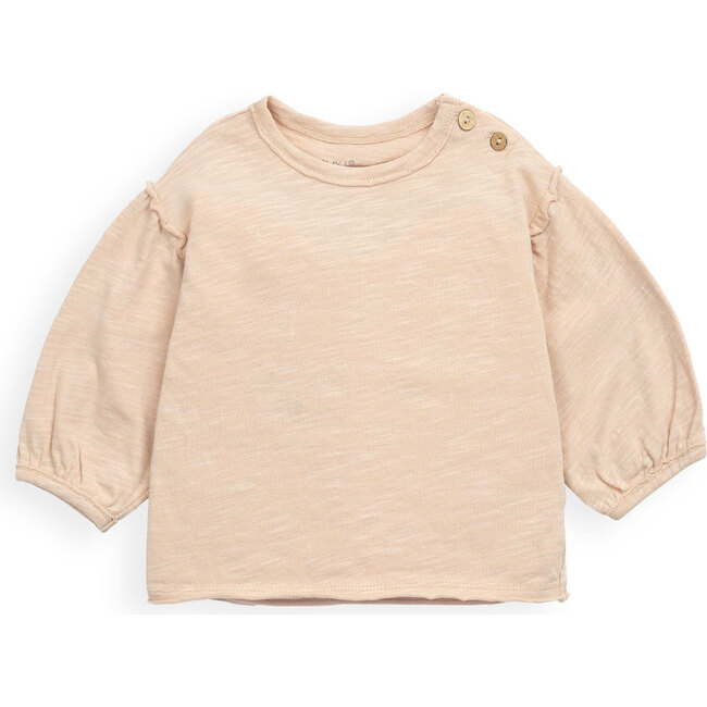 Long Sleeve Tee Shirt, Balloon Sleeve, Pink
