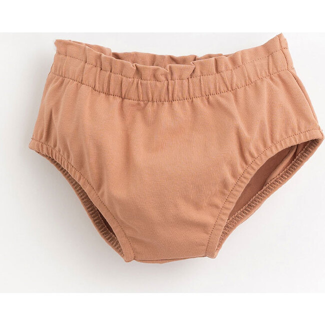 Solid Ruffle Waist Bloomers, Rust