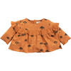 Ruffle Tree Shirt, Golden - Shirts - 1 - thumbnail
