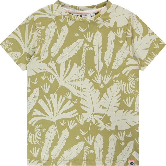 Palm Leaves T-Shirt, Kiwi Multi - T-Shirts - 1