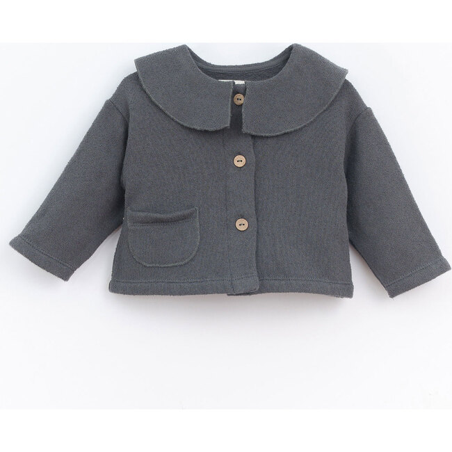 Collared Cardigan, Grey - Cardigans - 1