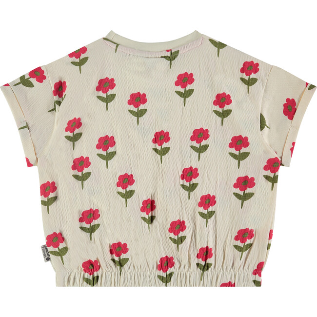 Flower Print T-Shirt, Off White - T-Shirts - 2