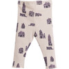 Knit Printed Pants, Mauve and Purple - Pants - 2