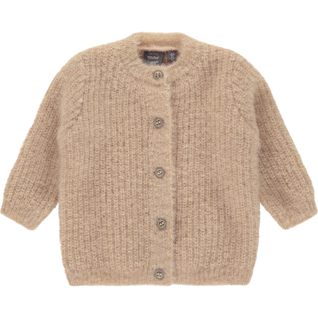Fuzzy Button Up Cardigan, Pink