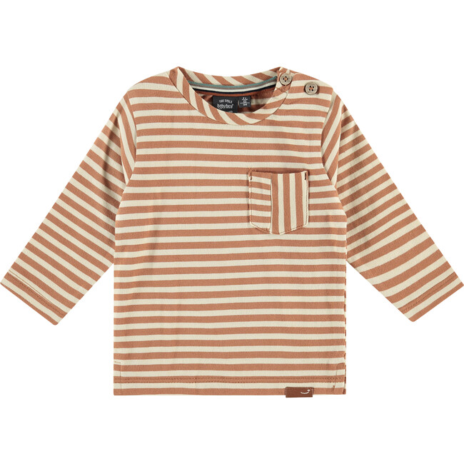 Striped Long Sleeve T-Shirt, Brown