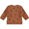 Dog in Space Print Sweatshirt, Brown - Sweatshirts - 2