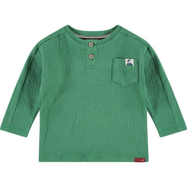 Long Sleeve Henley, Green