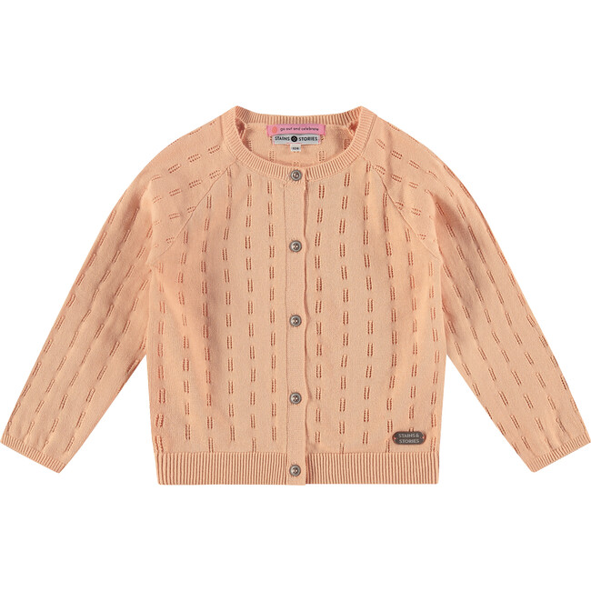 Knitted Cardgian, Salmon Pink