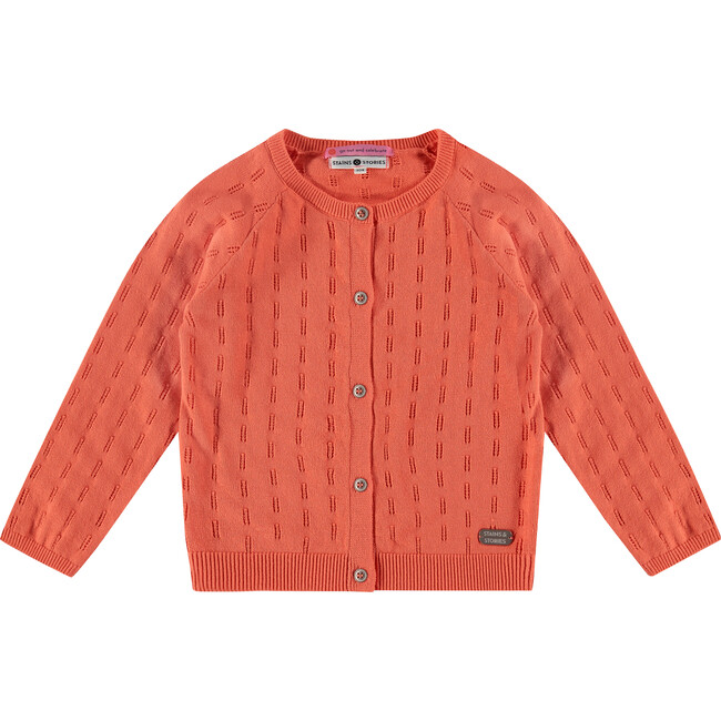Knitted Cardgian, Grapefruit Coral