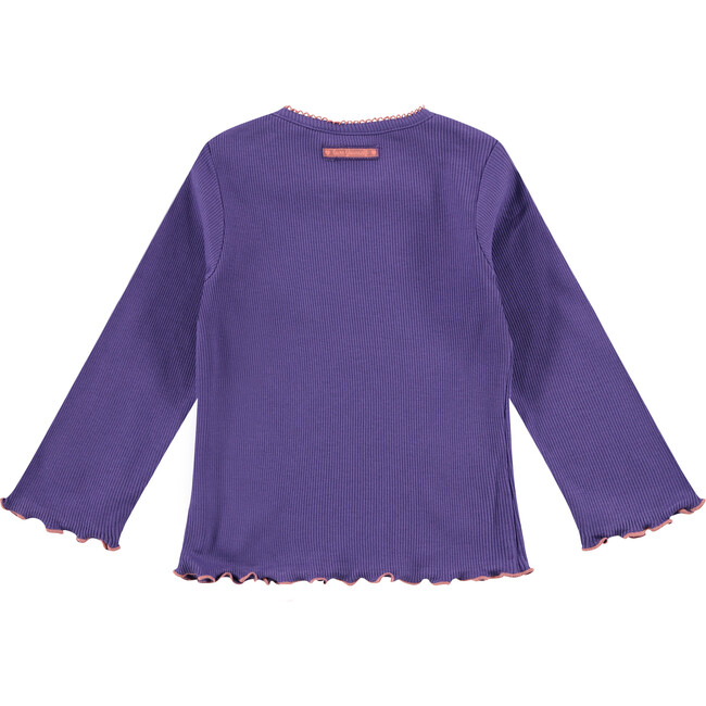 Long Sleeve Tee Shirt, Purple - T-Shirts - 2