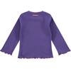 Long Sleeve Tee Shirt, Purple - T-Shirts - 2
