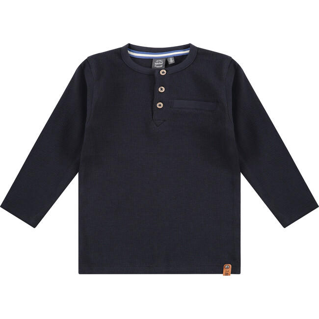 Long Sleeve Henley, Navy