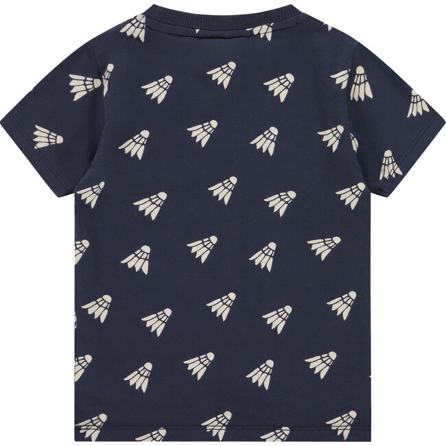 Badminton Birdie T-Shirt, Dark Royal Navy - T-Shirts - 2