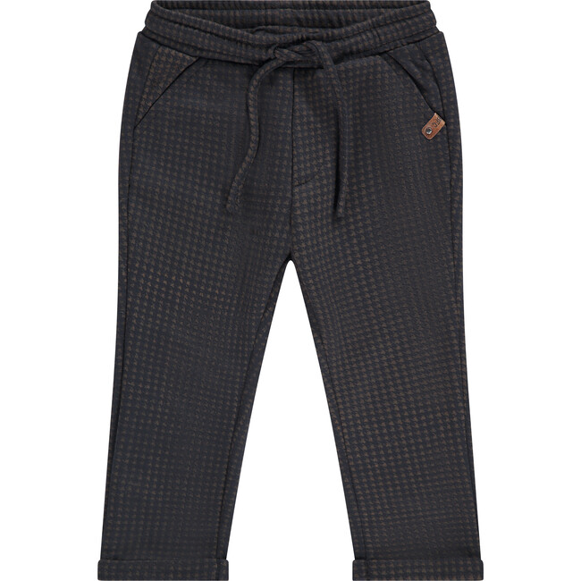 Gingham Pants, Dark Grey - Pants - 1