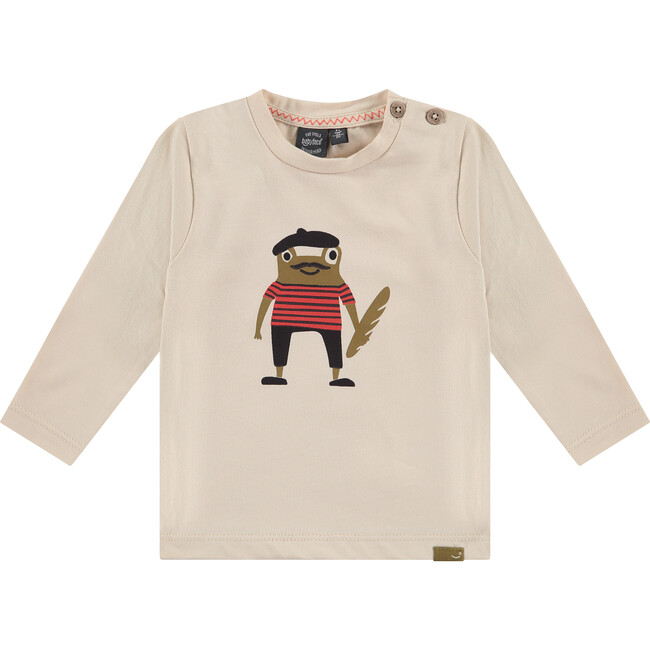 French Frog Long Sleeve T-Shirt, White