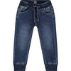 Denim Jogger, Blue - Jeans - 1 - thumbnail