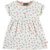 All Over Print Flowers Short Sleeve Dress, Print - Dresses - 1 - thumbnail