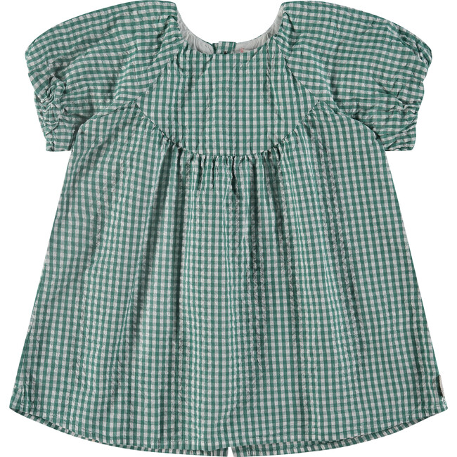 Gingham Dress, Emerald Green