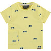 All-Over Sunglasses Graphic Print Enlarged Side Pocket T-Shirt, Citrus - T-Shirts - 1 - thumbnail